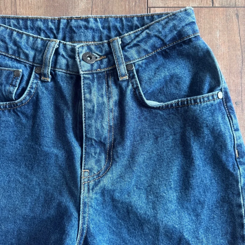 The Ragged Priest ASOS High Rise Straight Leg 90’s Inspired Blue Jeans Size 26 - Picture 5 of 8